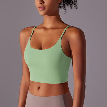 Sexy Back Fitness Top Fixed Chest Pad Yoga Bra