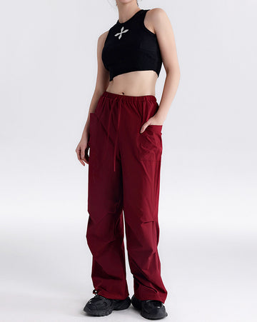 New Drawstring Overalls Outdoor Sports Running Quick-drying Trousers V016