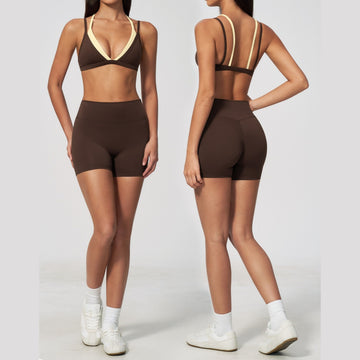 Sexy Sports Underwear High Waist Hip Lift Yoga Fitness Set 6116