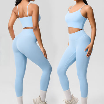 Naked Sports Fitness Clothes, Gym Wear Training Clothes Two-piece Set