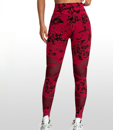 Seamless Mesh Hollow Peach Hip Yoga Sports Leggings S297