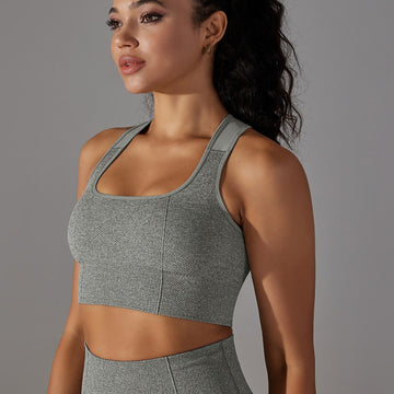 Seamless Knitted Gathering Vest Shockproof Fitness Bra