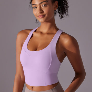 Naked Sports Underwear Gathers Sexy Seamless Integrated Cup Yoga Bra