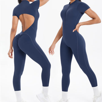 Beautiful Back Fitness Sports Onesie Tight Yoga Clothes with Chest Pads