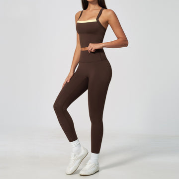 Sexy Cross Vest Quick Drying Outdoor Sports Set 6116